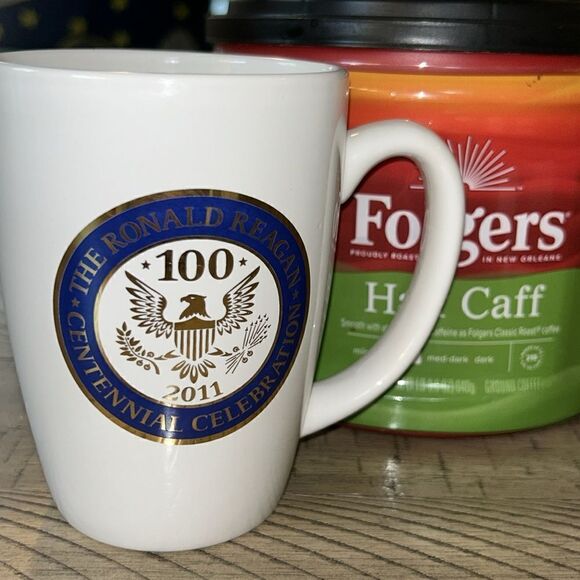 🇺🇸 Ronald Reagan 💯 Centennial Celebration 🥳 Signature🖊️Mug🍵Sturdy & Solid - Picture 1 of 17